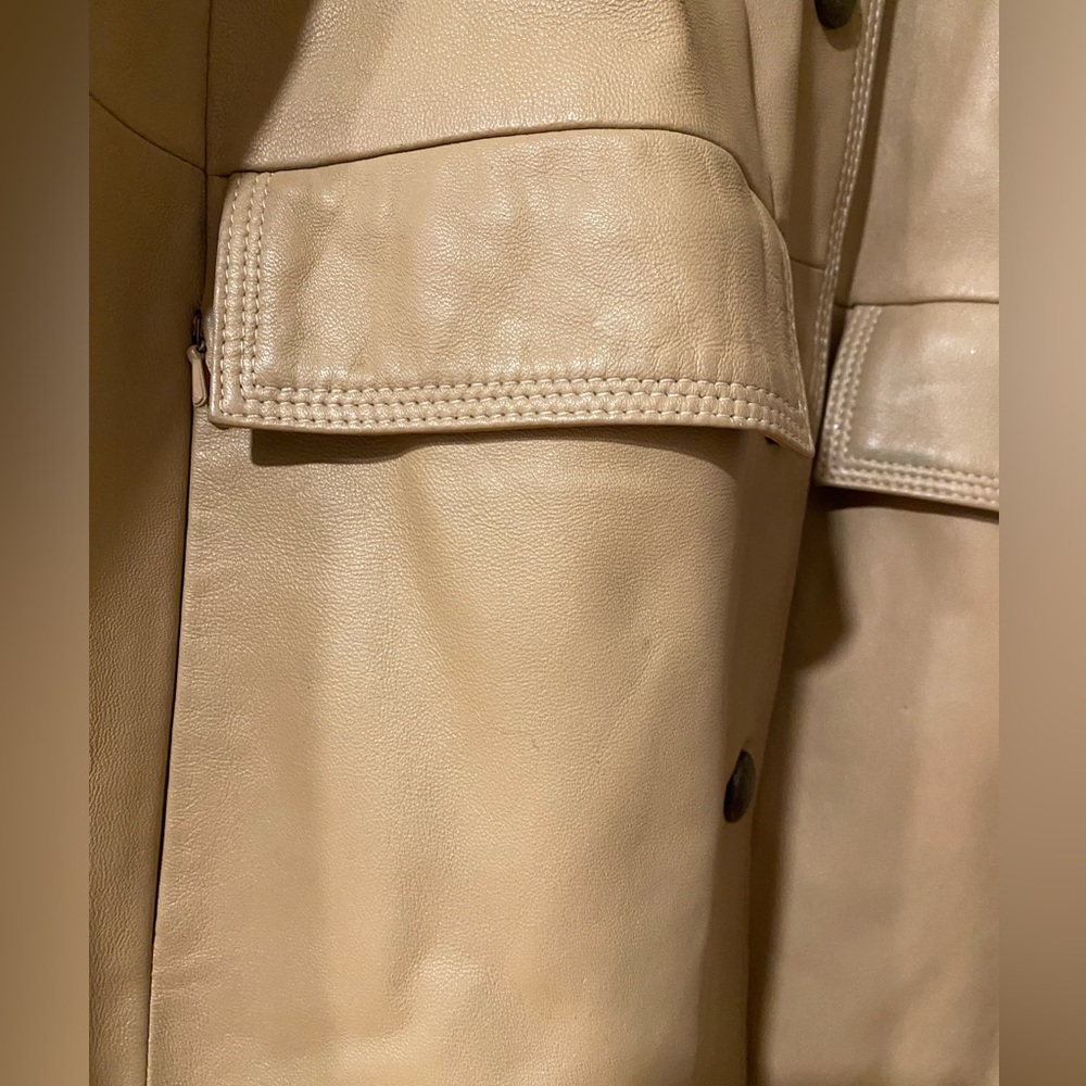 Bradley Bayou Genuine Leather Coat Camel Tan Fully Lined 100% Car Coat - Picture 12 of 12